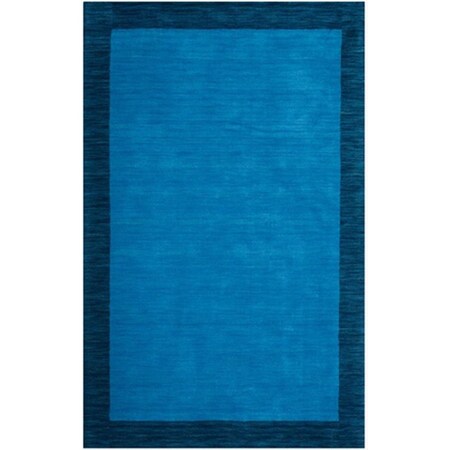 Safavieh 4 ft. x 6 ft. Small Rectangle- Shag Himalaya Light Blue And Dark Blue Hand Loomed Rug HIM580A-4